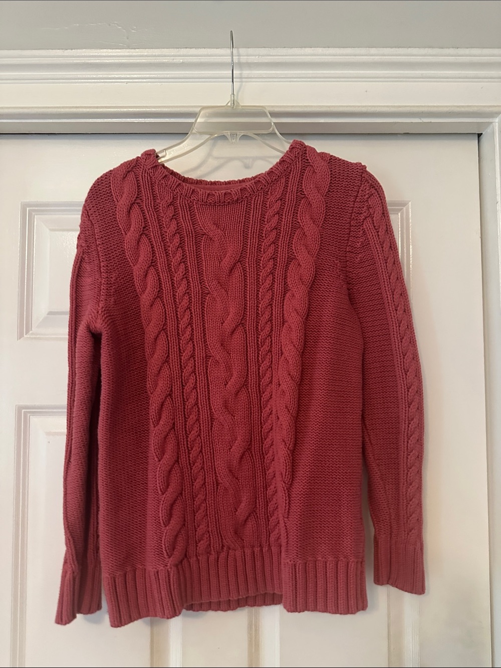 Vintage L. L Bean Cable Knit Women's Sweater - Dusty Rose